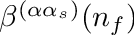 $\beta^{(\alpha\alpha_s)}(n_f)$